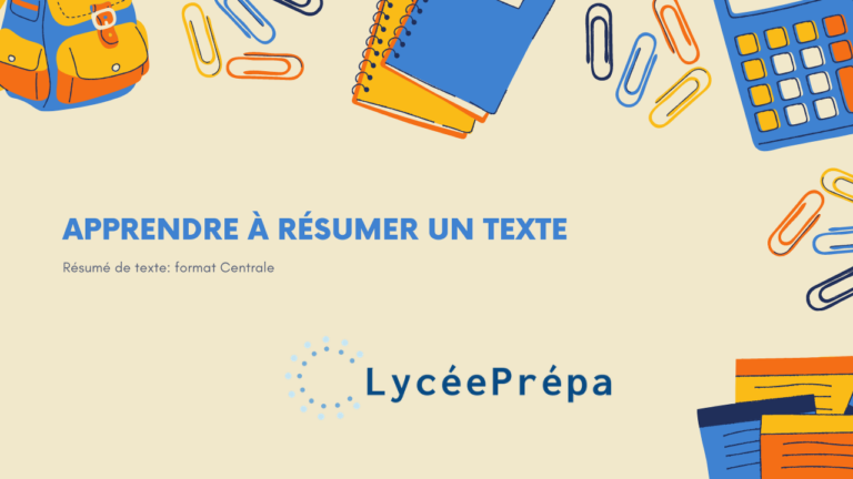 Résumé de texte (exemple) – LycéePrépa